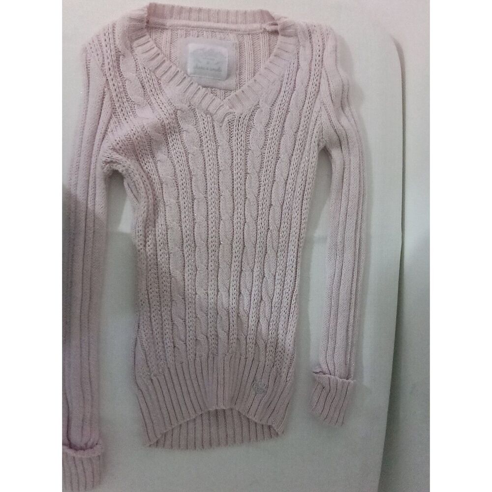 Justice Girls Cable Knit Sweater Blush Pink Size 8
